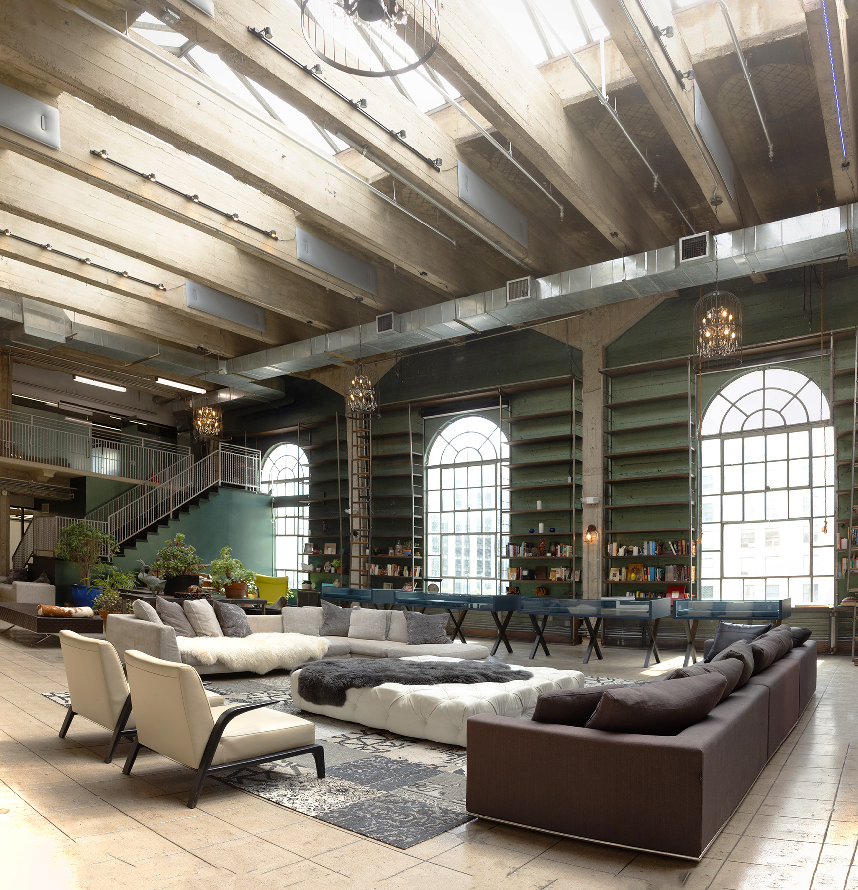 Open lounge and window wall