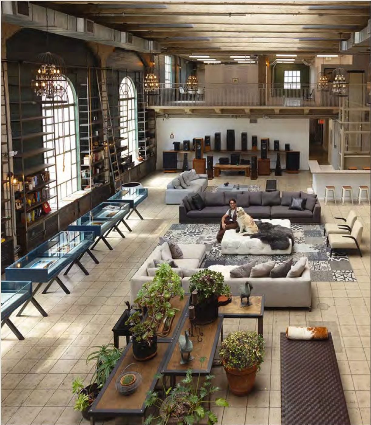 HDH Gallery main hall with mezzanine and south-facing windows